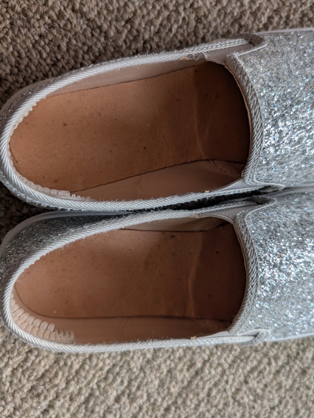 Sparkling Silver Slip-On Mules for Women